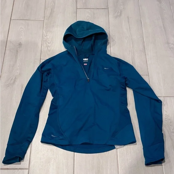 Nike Teal Hooded Jacket with hand mittens - Picture 2 of 11